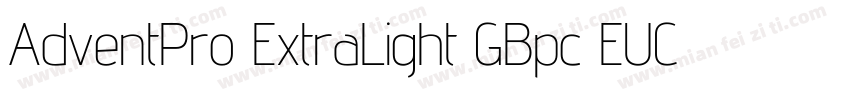 AdventPro ExtraLight GBpc EUC H字体转换